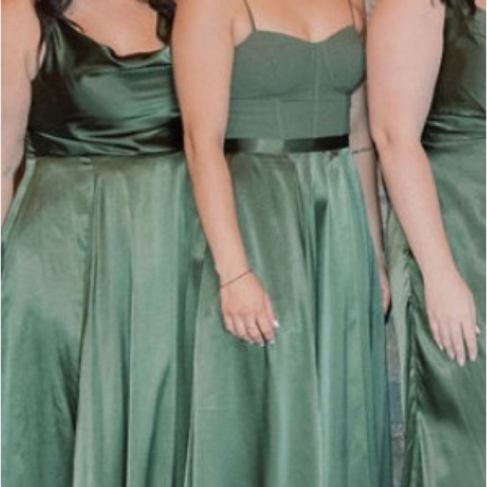 Galina Signature Bridesmaid Dress with Charmeuse Skirt | David's Bridal - Picture 2 of 9